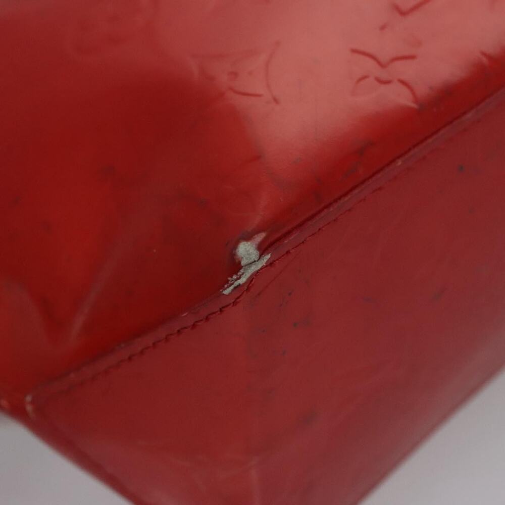 LOUIS VUITTON Monogram Vernis Reade PM Hand Bag Red Rouge M91088 - Picture 13 of 16